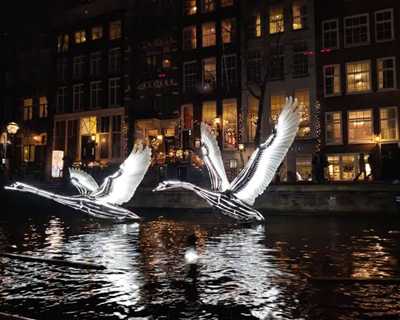 Light Festival Özel Amsterdam Turu (Light Festival Tekne ve Ice Village Noel Pazarları Turları Dahil)